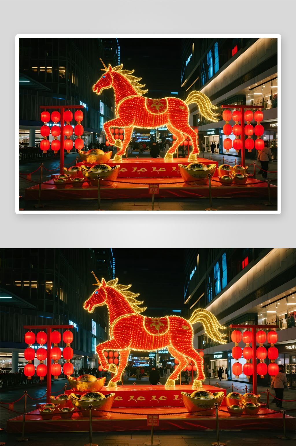 花灯彩灯马年2026年新年概念美陈素材
