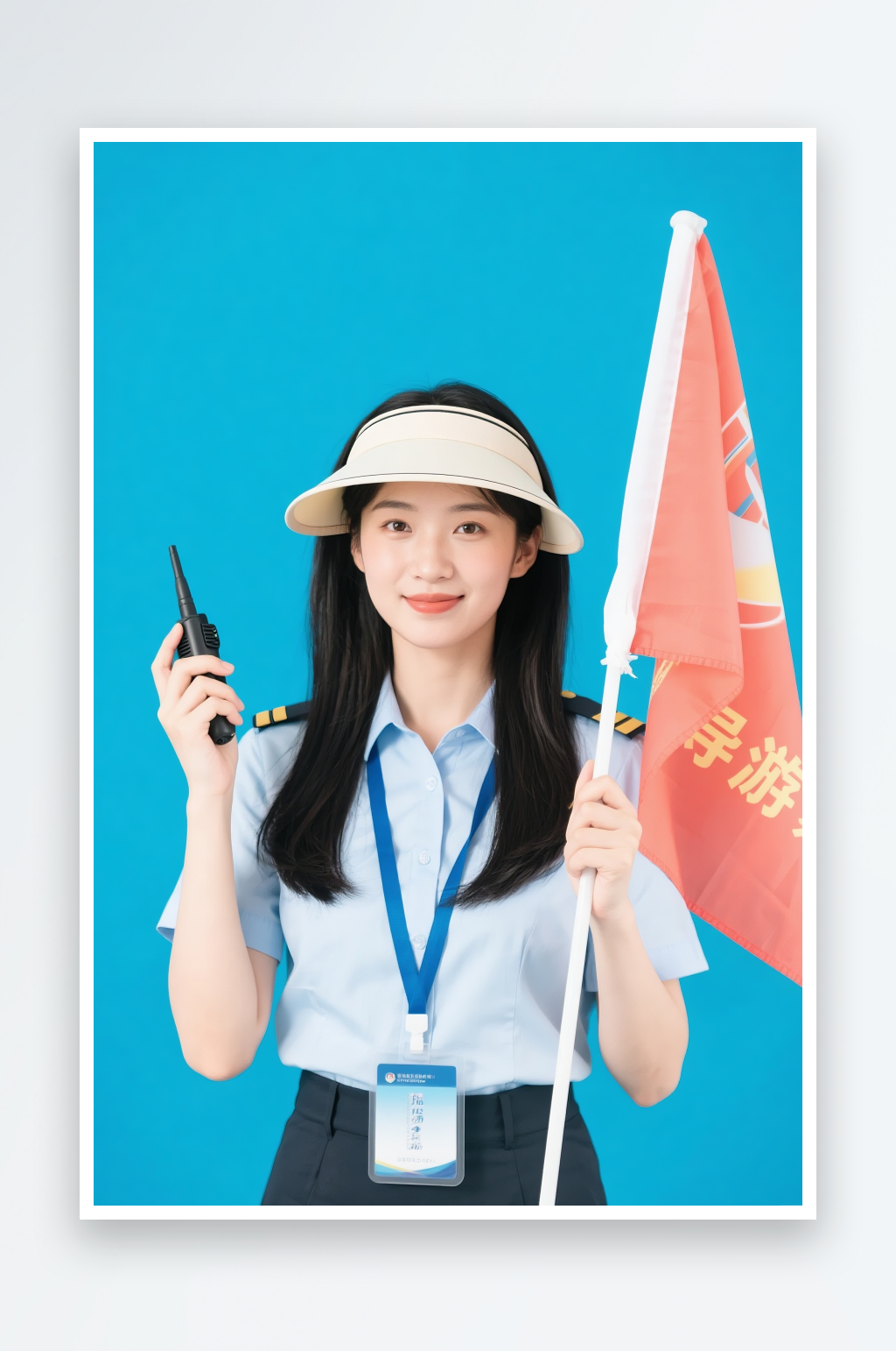 旅游合照旅行导游旅游向导人物摄影图素材