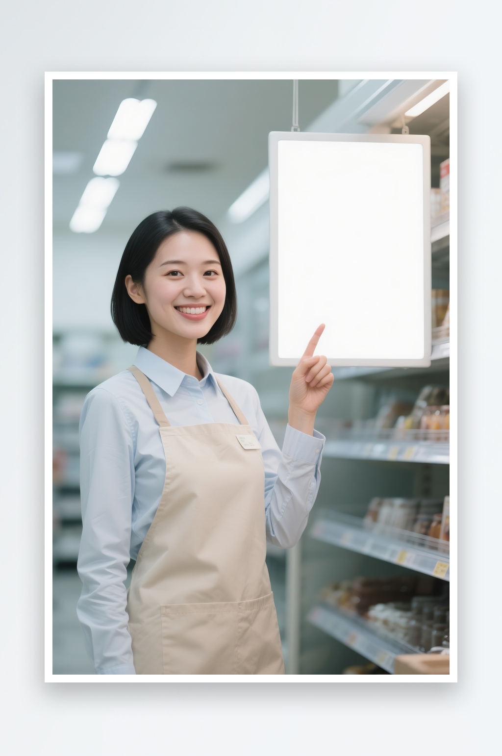 营业员收银员职业人物摄影图素材