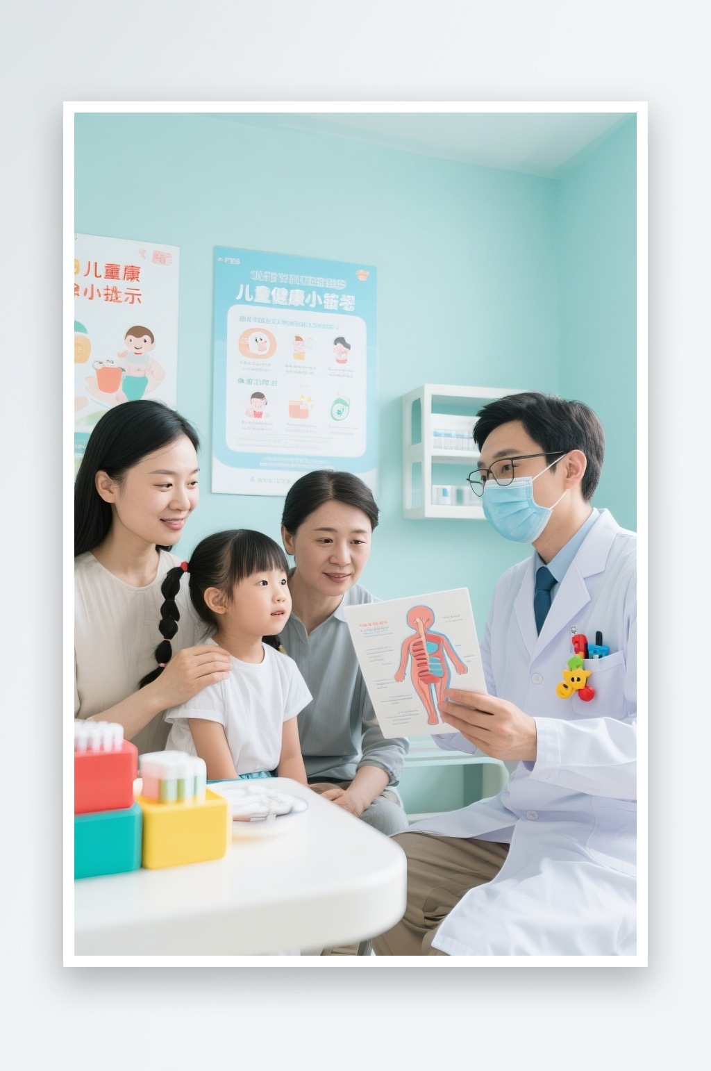 住院牙齿儿童看病儿科医生医疗人物摄影图素材