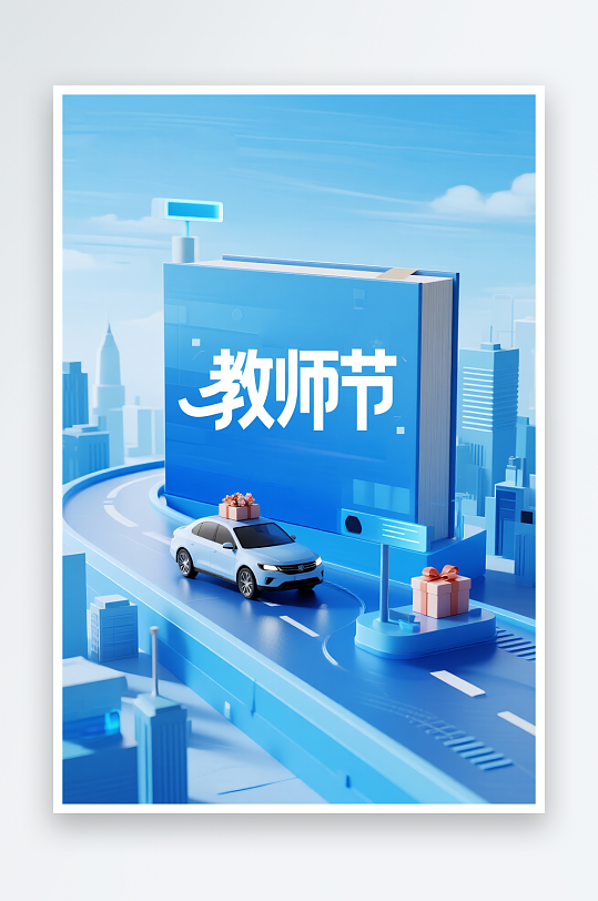 汽車花店外賣教師節(jié)行業(yè)營銷攝影圖