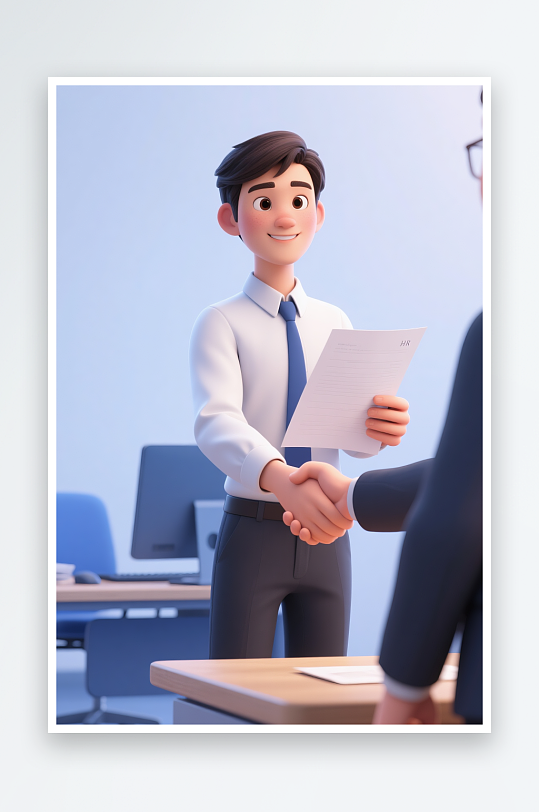 面试HR招聘企业人物模型插画-众图网