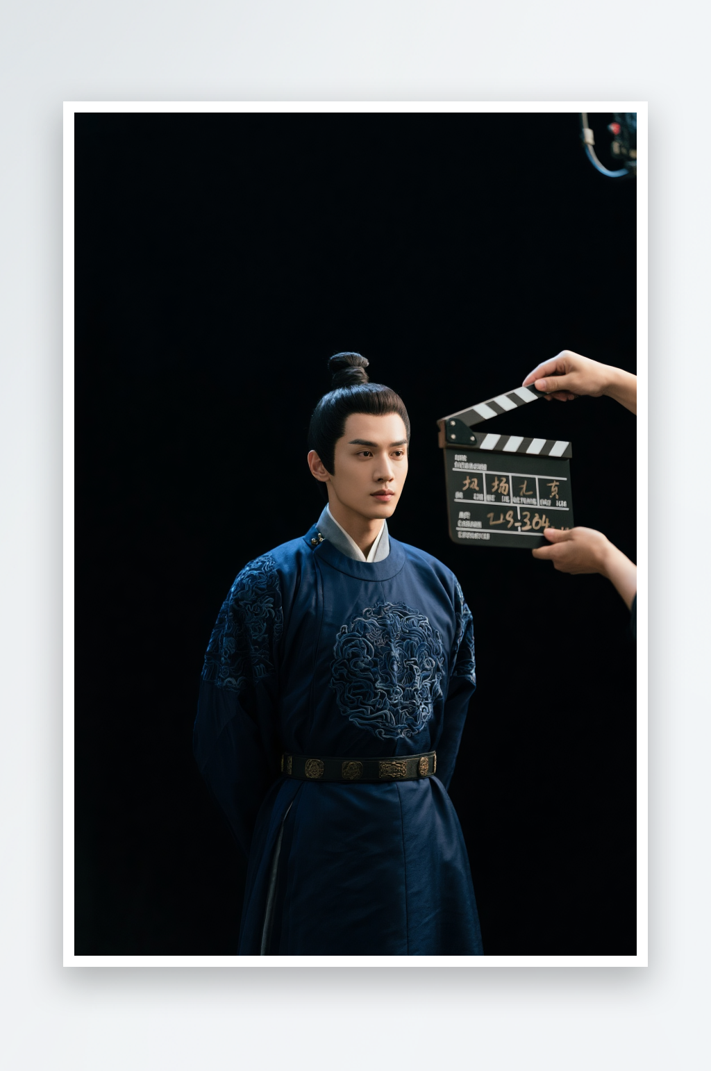 古装导演打板演员明星人物摄影图素材