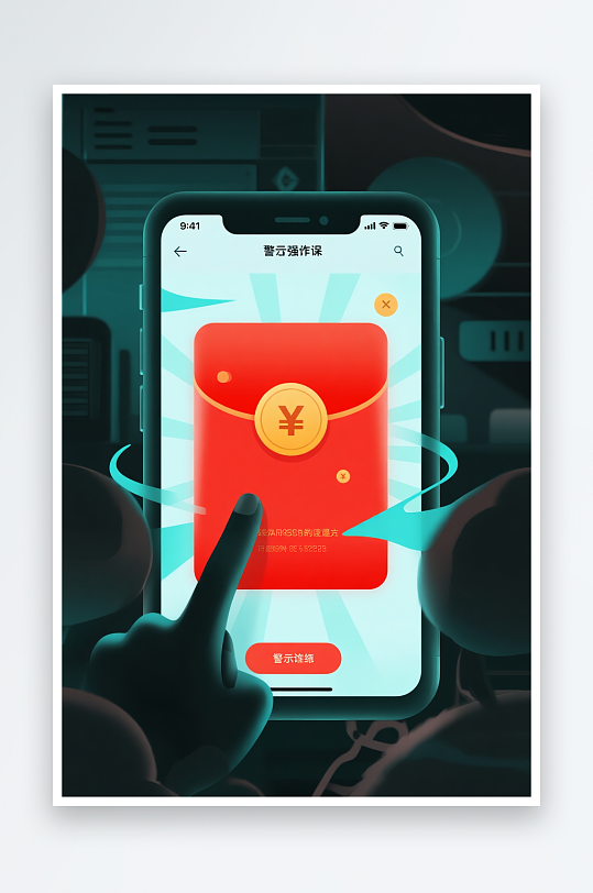 卡通全民反诈预防电信诈骗人物插画-众图网