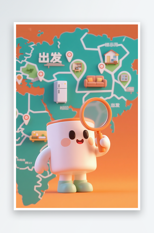 卡通地图素材_卡通地图模板_卡通地图设计图片免费下载-众图网