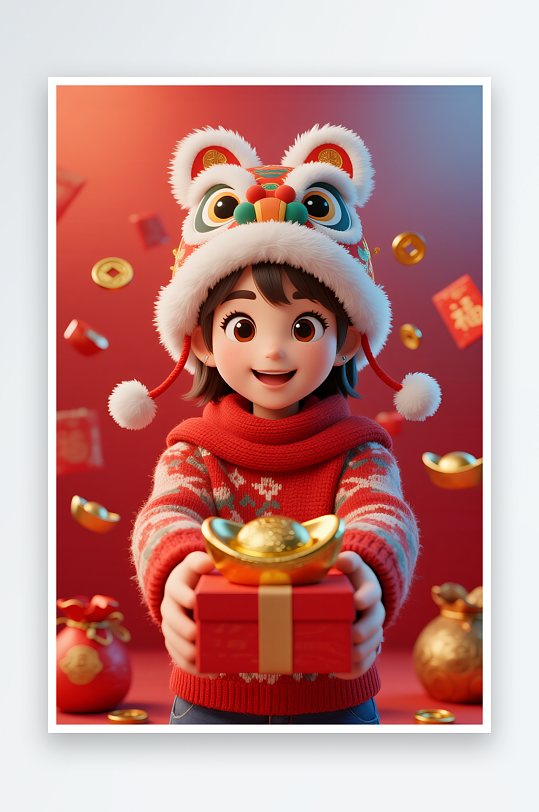 新年开门红年货节购物直播间带货人物模型插画-众图网