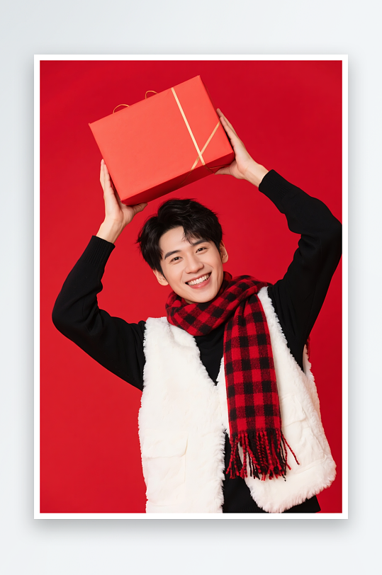 新年年货节购物直播间带货人物摄影图-众图网