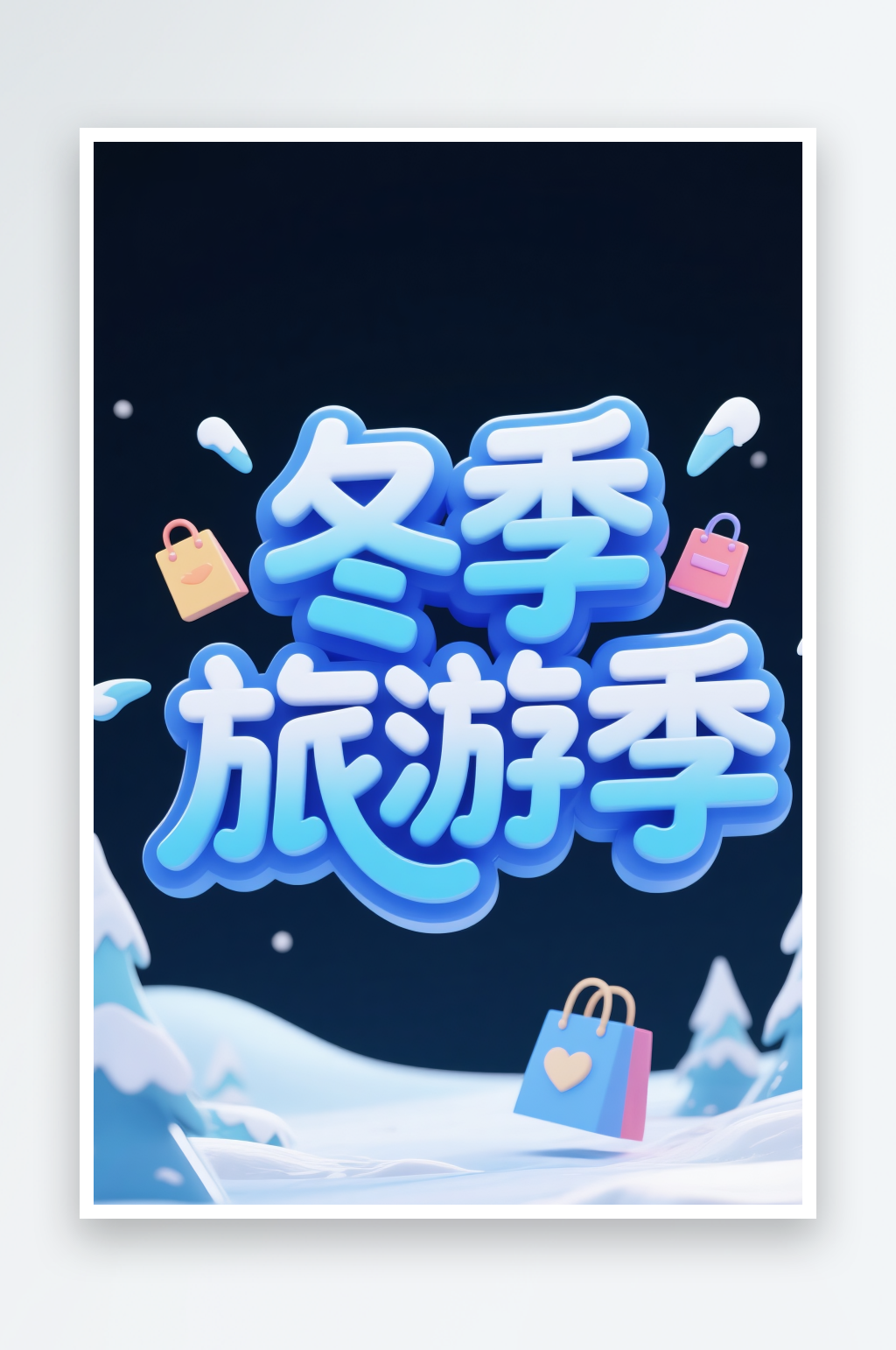 冬季旅游季冬季冬天主題字體設(shè)計(jì)藝術(shù)字素材