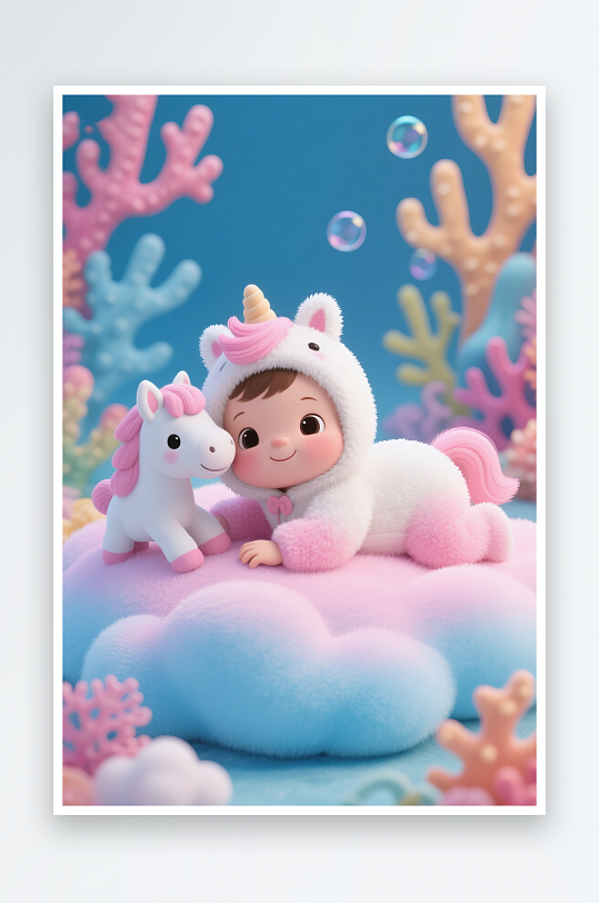 红色奶瓶金元宝马年生肖宝宝儿童插画-众图网