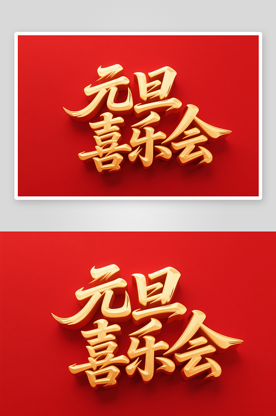 元旦喜乐会2026年元旦节艺术字字体设计-众图网