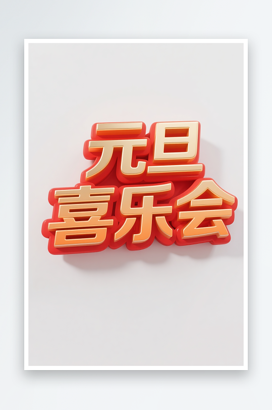 元旦喜乐会2026年元旦节艺术字字体设计-众图网