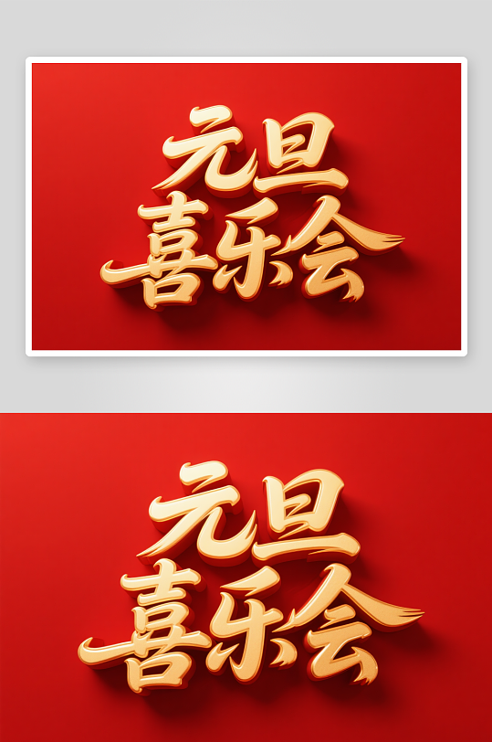 元旦喜乐会2026年元旦节艺术字字体设计-众图网