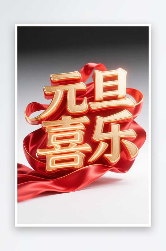 元旦喜乐2026年元旦节艺术字字体设计-众图网