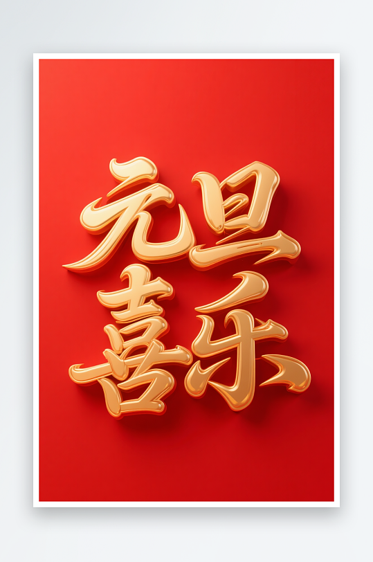 元旦喜乐2026年元旦节艺术字字体设计-众图网