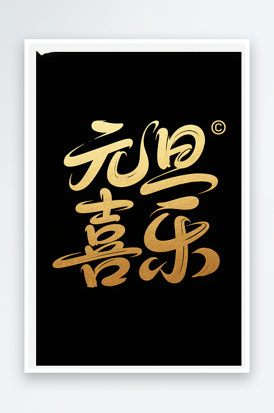 元旦喜乐2026年元旦节艺术字字体设计-众图网