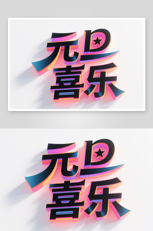 元旦喜乐2026年元旦节艺术字字体设计-众图网