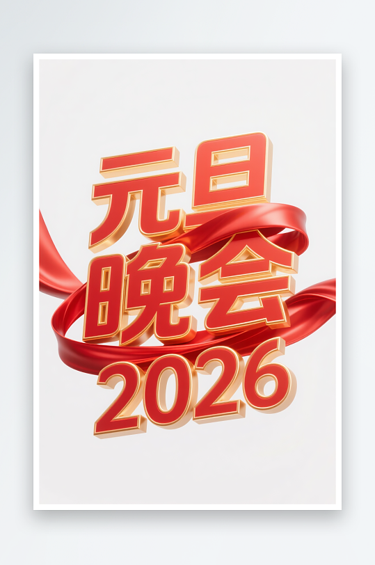 元旦晚会2026年元旦节艺术字字体设计-众图网