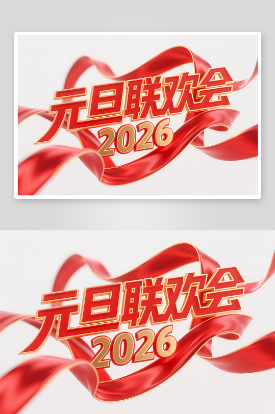 元旦联欢会2026年元旦节艺术字字体设计-众图网