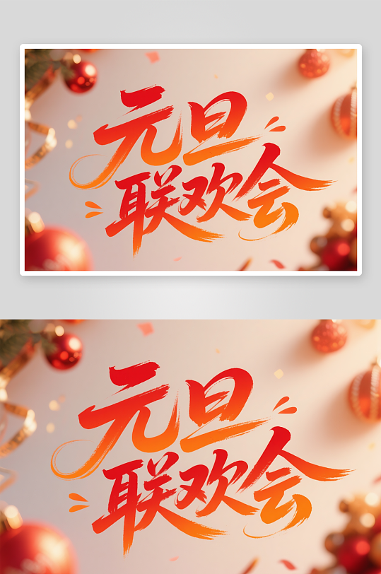 元旦联欢会2026年元旦节艺术字字体设计-众图网