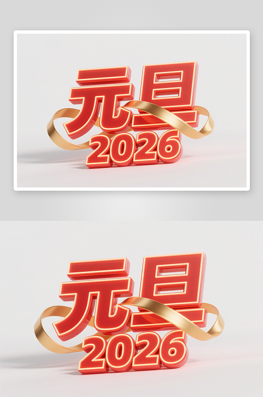 金色元旦2026年元旦节艺术字字体设计-众图网