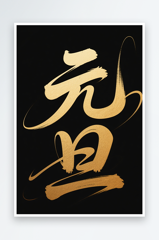 毛笔元旦2026年元旦节艺术字字体设计-众图网