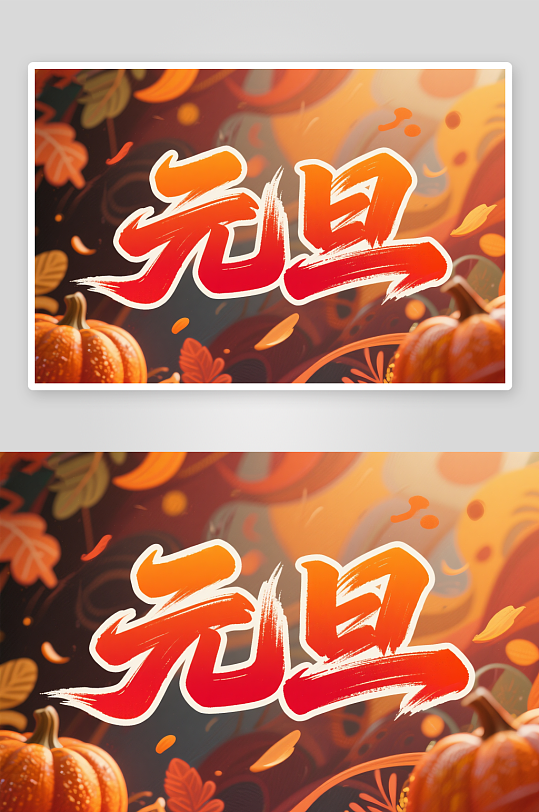 毛笔元旦2026年元旦节艺术字字体设计-众图网