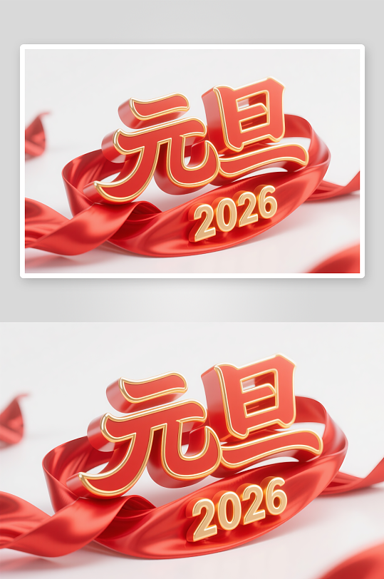 促销元旦2026年元旦节艺术字字体设计-众图网