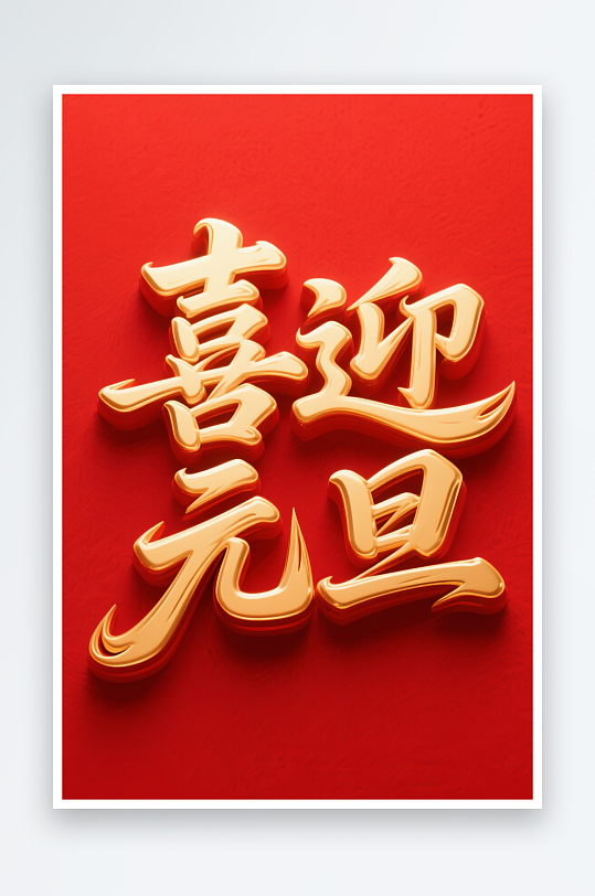 喜迎元旦2026年元旦节艺术字字体设计-众图网