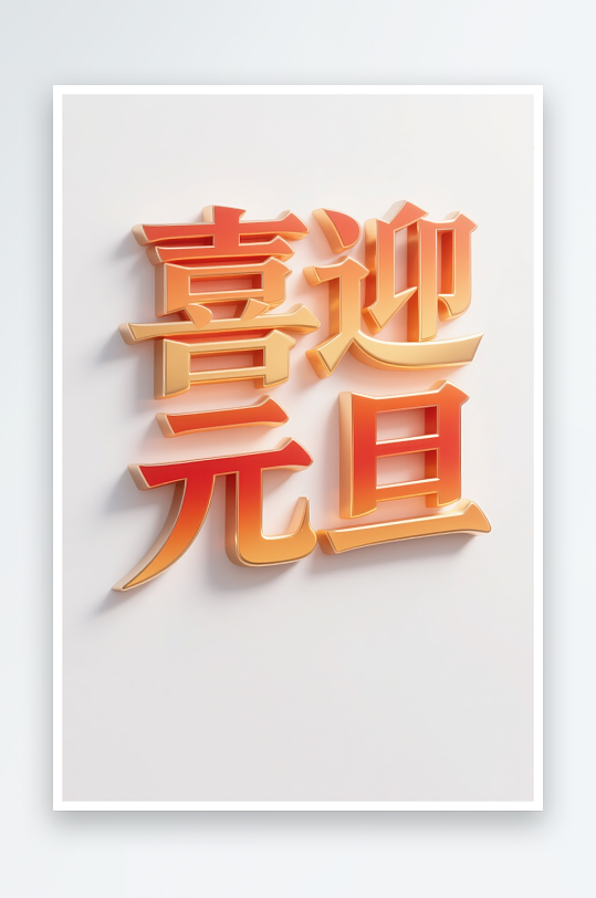 喜迎元旦2026年元旦节艺术字字体设计-众图网