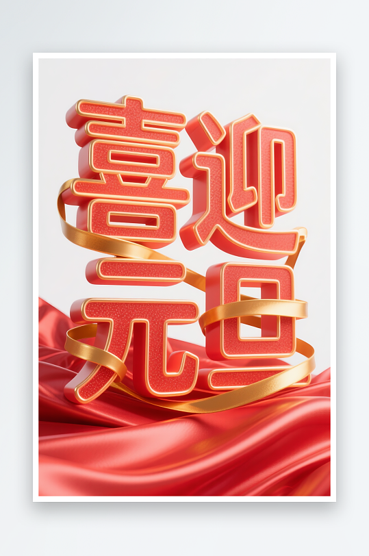 喜迎元旦2026年元旦节艺术字字体设计-众图网