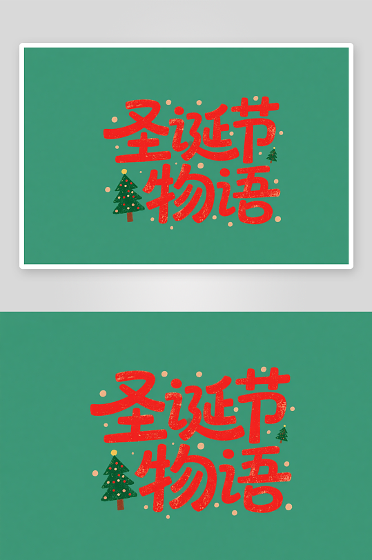 圣诞节物语雪人圣诞节艺术字字体设计-众图网