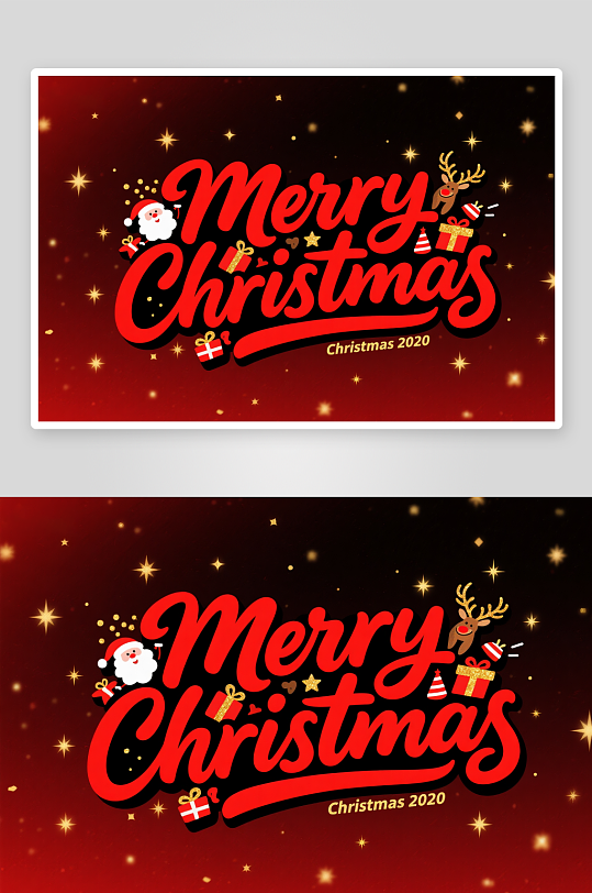 Christmas圣诞节艺术字字体设计-众图网