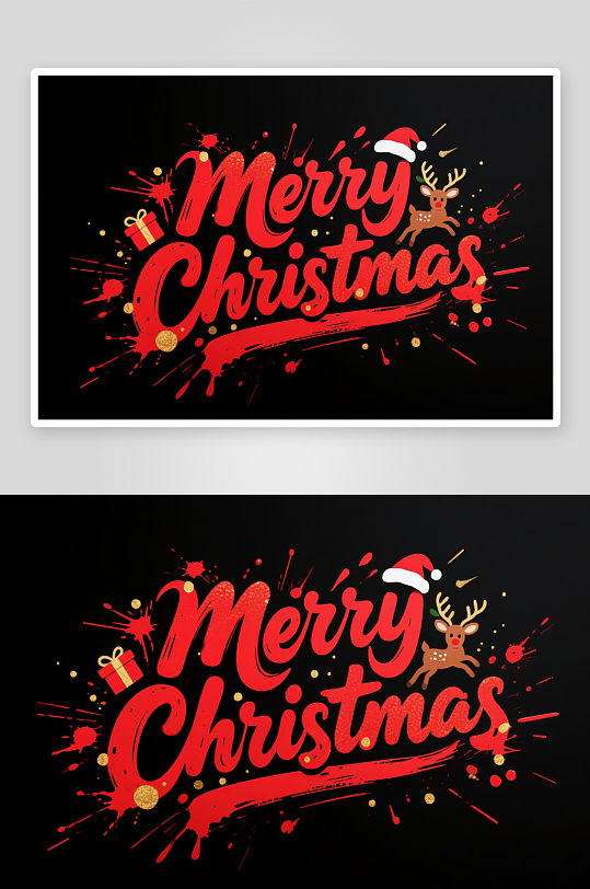 Christmas圣诞节艺术字字体设计-众图网