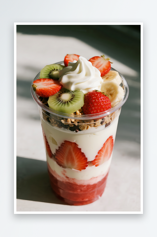 草莓坚果蓝莓干噎酸奶碗甜品摄影图-众图网