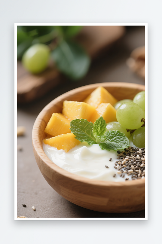 草莓坚果蓝莓干噎酸奶碗甜品摄影图-众图网