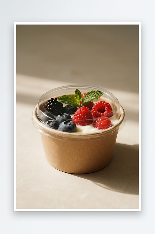 草莓坚果蓝莓干噎酸奶碗甜品摄影图-众图网