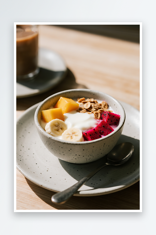 水果巧克力干噎酸奶碗甜品摄影图-众图网