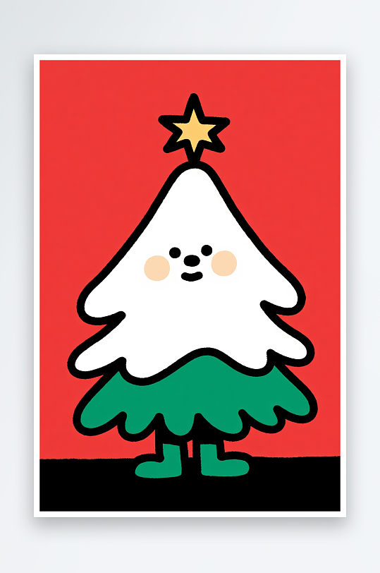 开心袜子创意抽象圣诞节插画-众图网