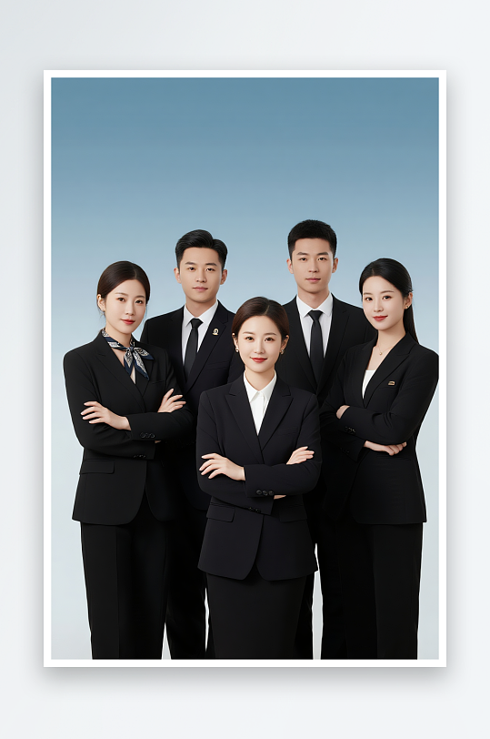 职业形象照企业团队多人形象照人物摄影图-众图网