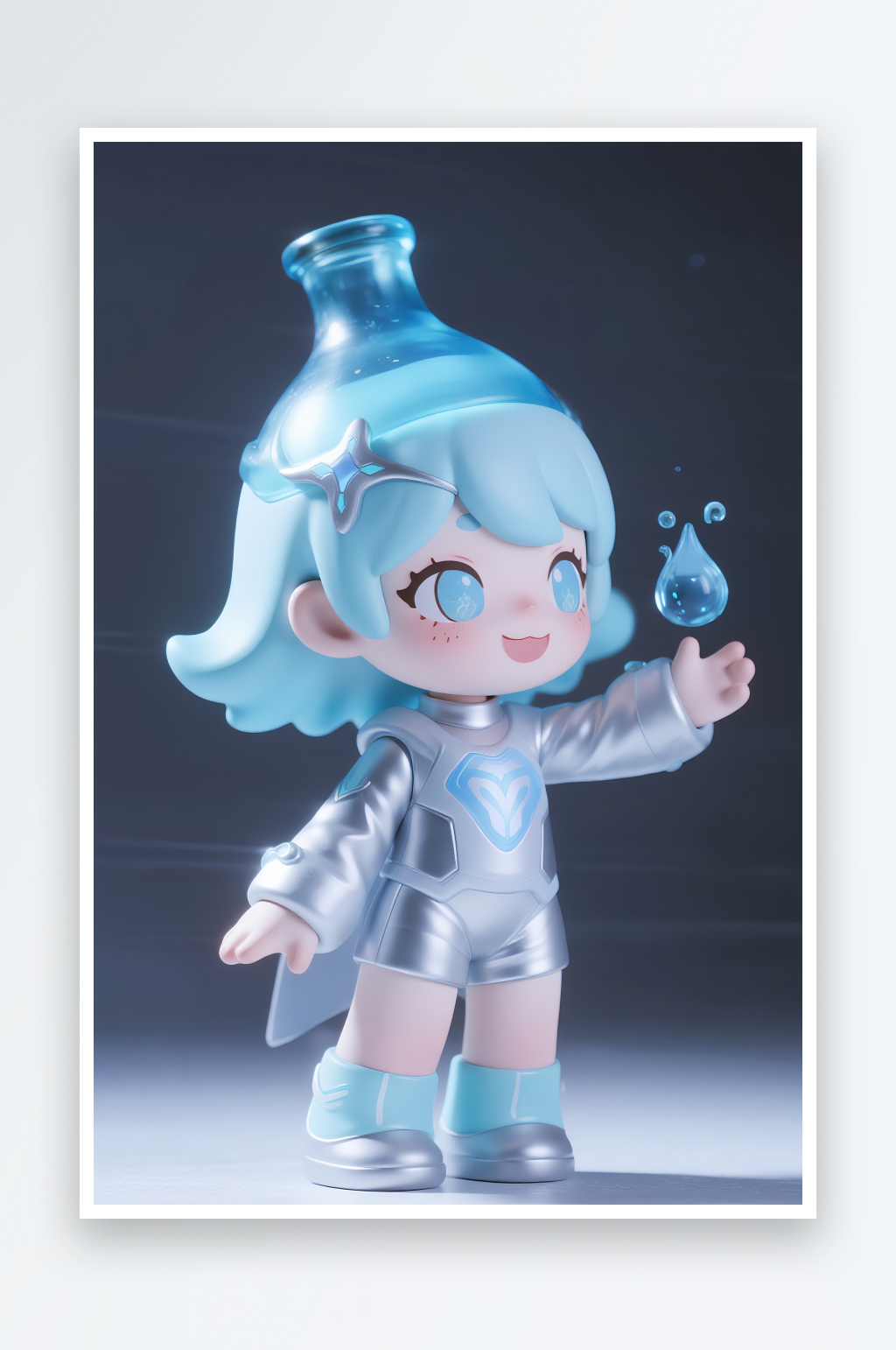 水瓶座翅膀十二星座立体模型手办插画素材