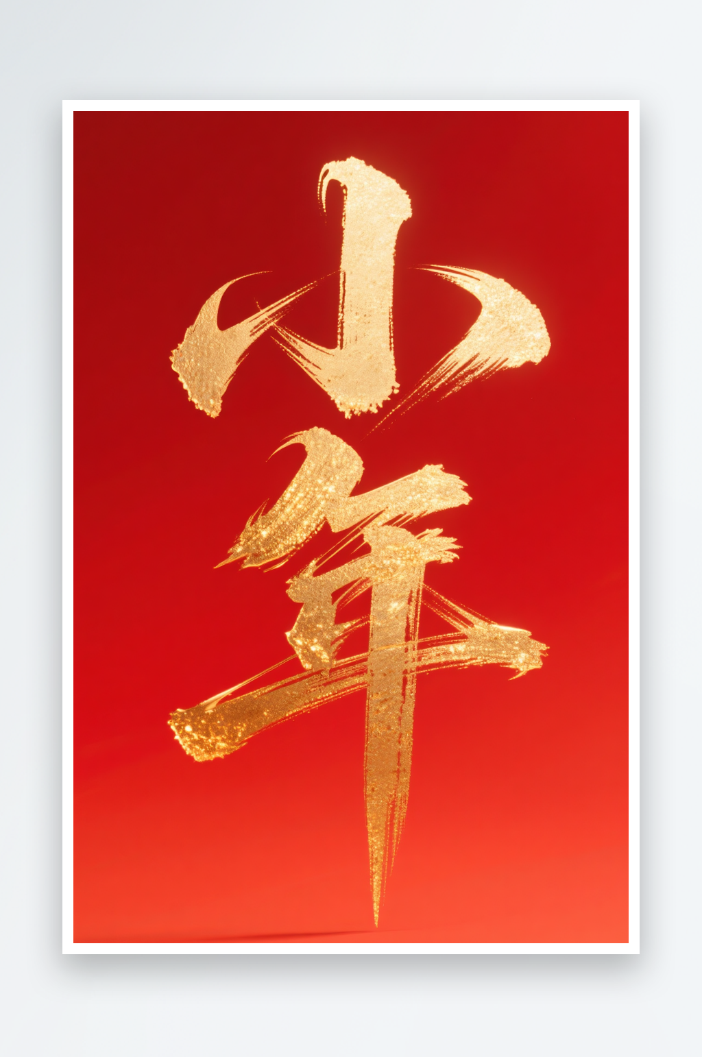 金色小年夜春节小年艺术字字体设计素材