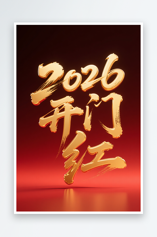 开门红开门大吉开工大吉艺术字字体设-众图网