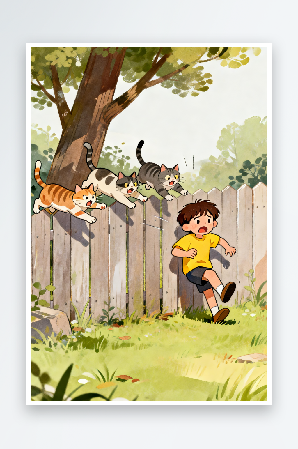 摸猫狗误伤预防宠物猫猫狗狗咬人伤人插画素材