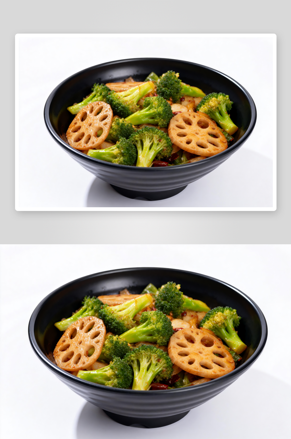 莲藕河虾麻辣香锅美食摄影图素材