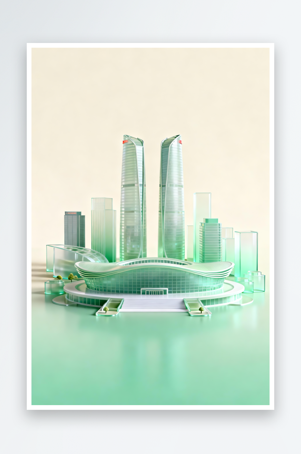 成都磨砂玻璃科技感城市背景图素材