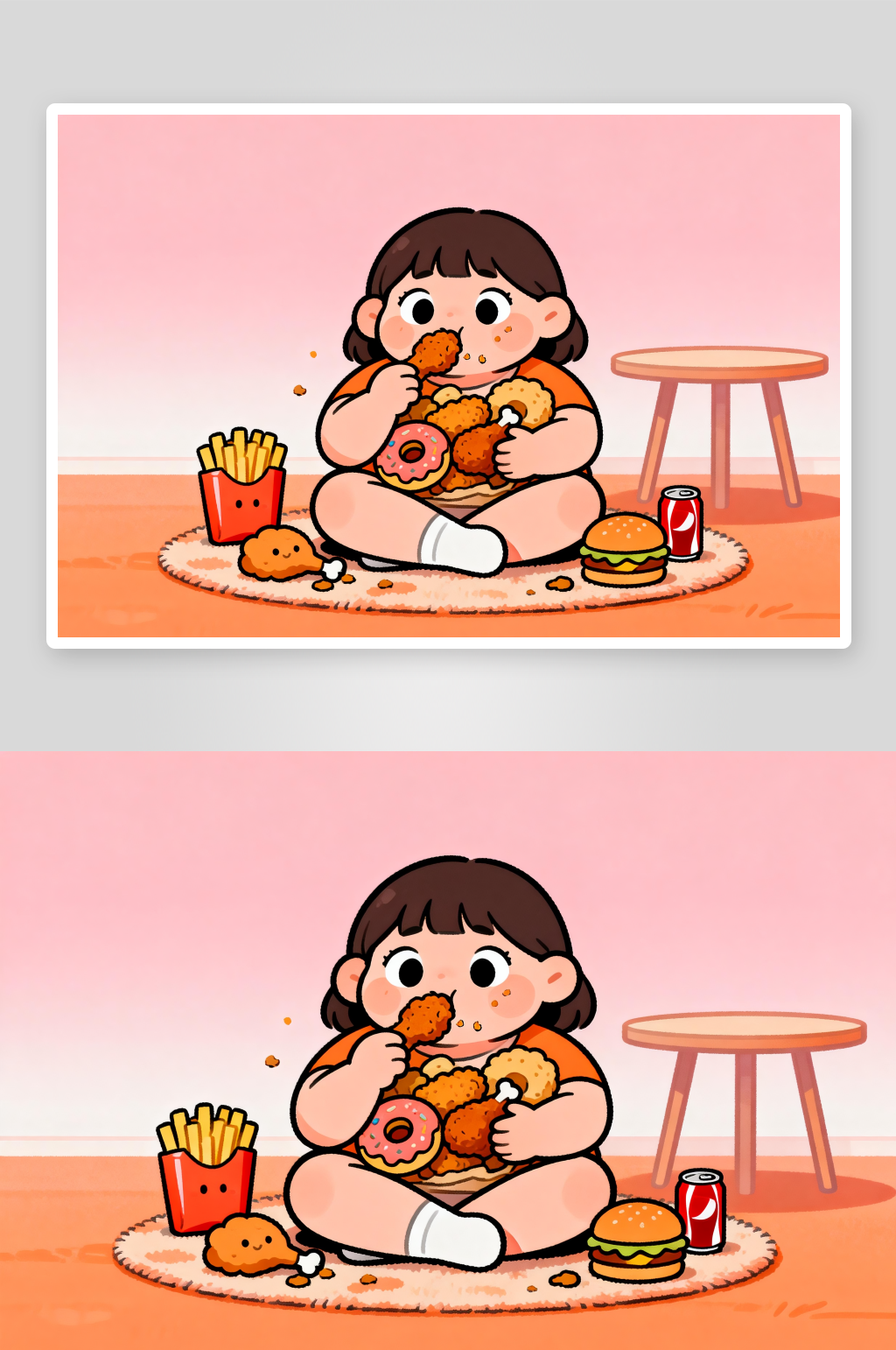 头晕恶心不良生活习惯暴饮暴食戒烟戒酒插画素材