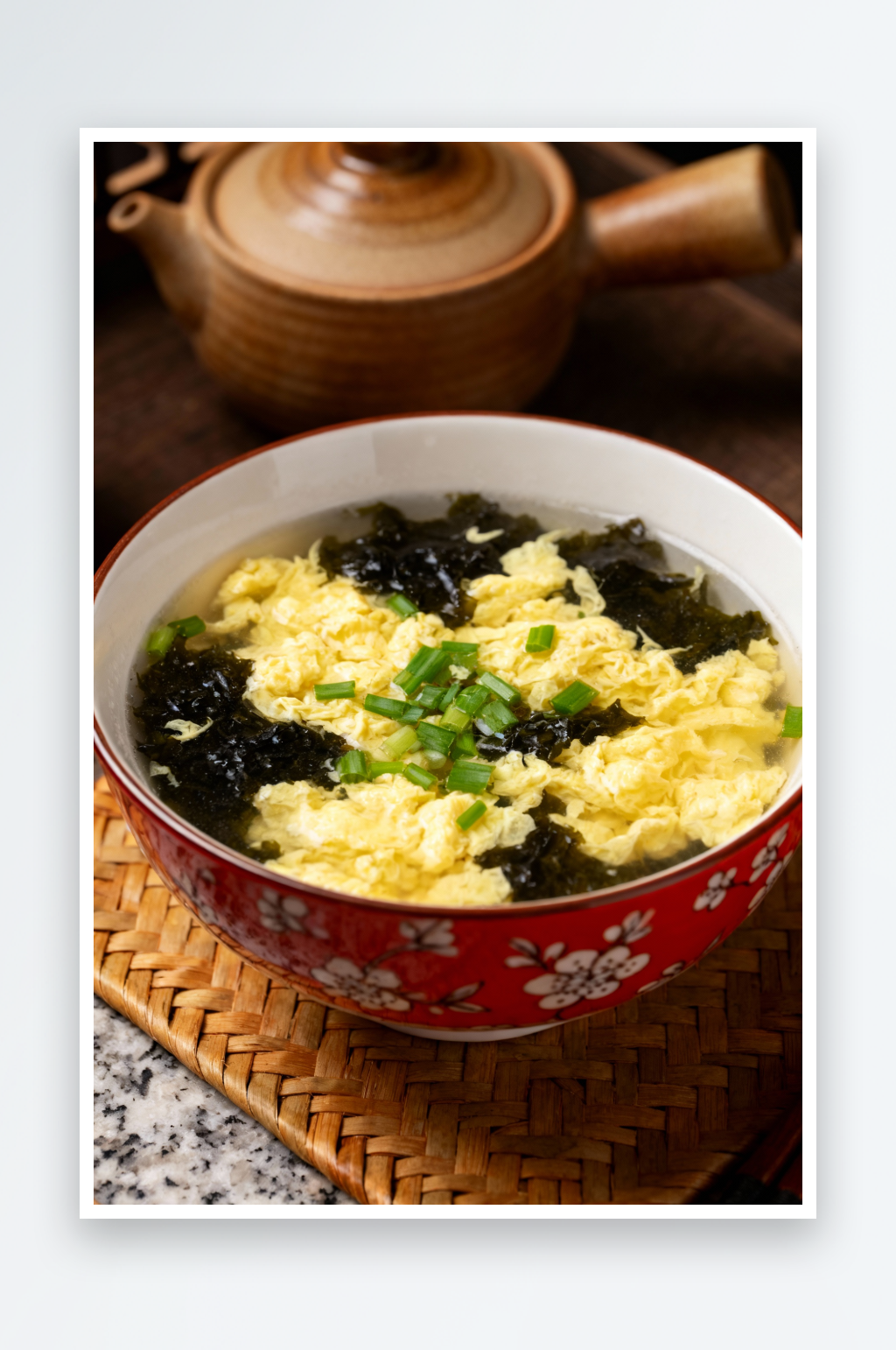 紫菜蛋花汤餐饮美食菜品摄影图素材