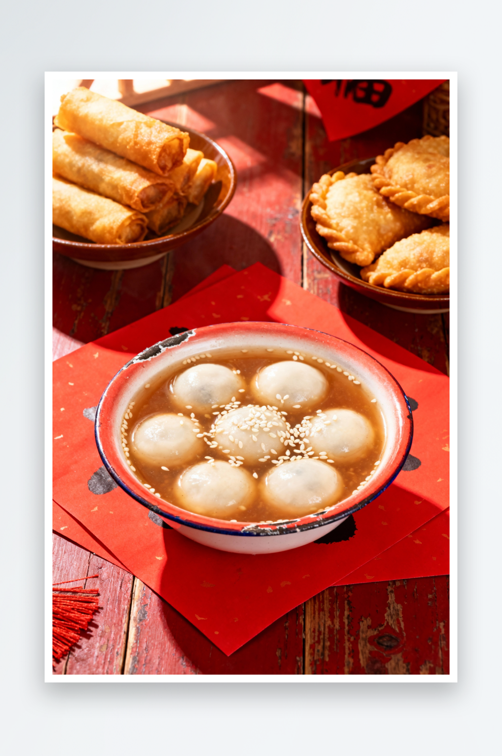 米酒汤圆美食摄影图素材