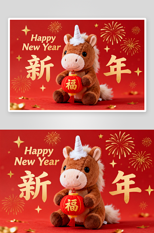 红色2026年马年新年横版MP4视频-众图网