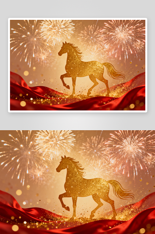 红色2026年马年新年横版MP4视频-众图网